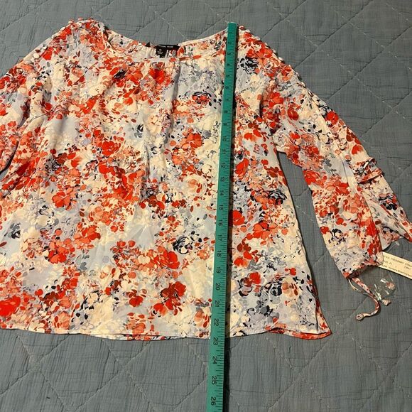 Zac & Rachel Floral Blouse – Petite Large PL Long Sleeve Top - Picture 3 of 7